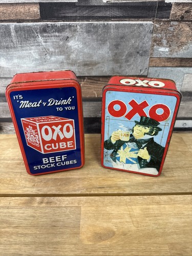 Oxo vintage cube tins - vintage,