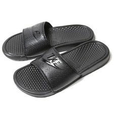 Nike Benassi Mens Sliders Black White Pool Beach UK Size 7 8 9 10 11 12