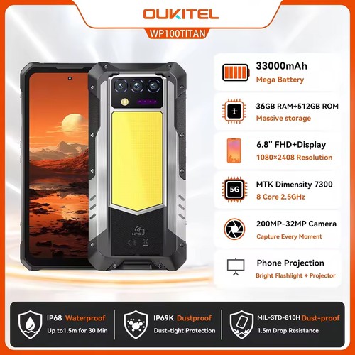 Oukitel wp100 titan rugged - titan,