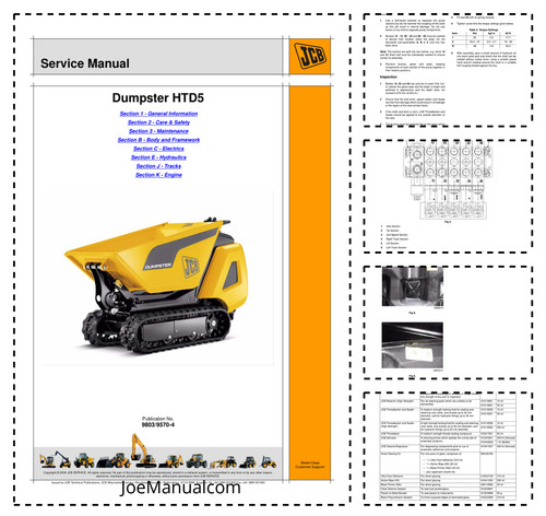 Jcb htd5 dumpster service - jcb,