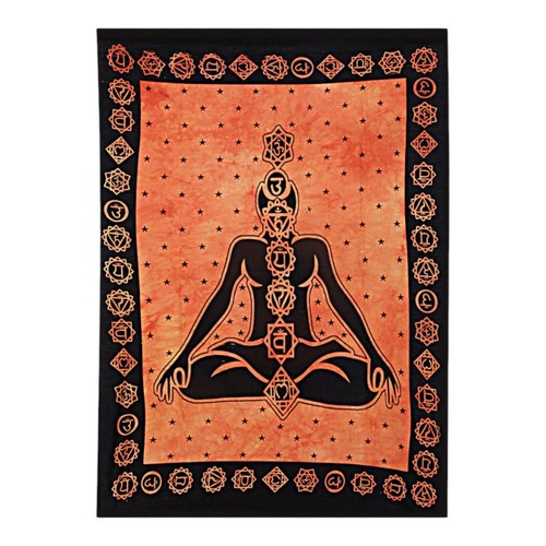 Buddha chakra tapestry wall - buddha,