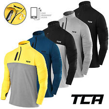 Men's Running Top TCA Fusion Half-Zip Long Sleeve Top Jacket Jersey Fleece