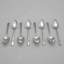 GRENOBLE Design PRESTIGE PLATE Silver Service Cutlery Eight Large Teaspoons