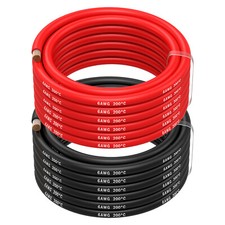 6 AWG Electrical Silicone Wire - 6 Gauge (13,3mm²) - 2 Wires Each 5 m / 16.4 ft