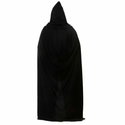 Long black velvet cape - ,