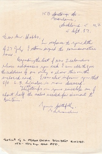 1987 letter from capt - from, g