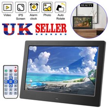 Digital Photo Frame 10.1 Inch Display Motion Detection Black with Remote