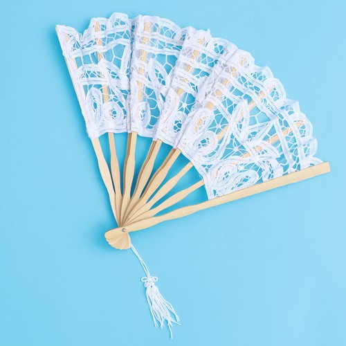 Decorative fan lace - lace, white