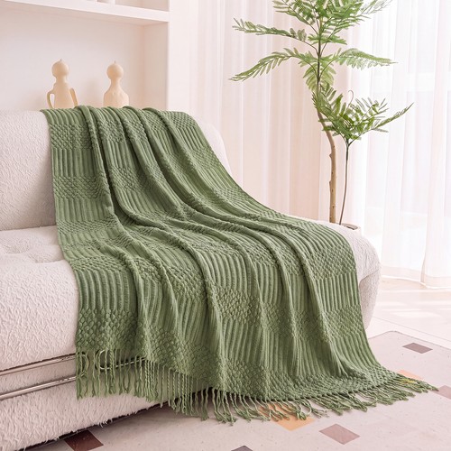 Chunky knitted throw blanket - chunky,