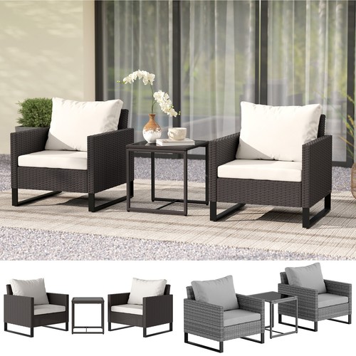 Rattan bistro set - 3, w/