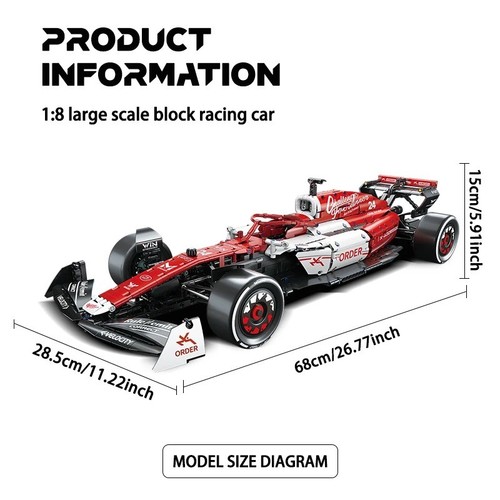 Race cars building sets - 1:8,