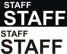 IRON ON / HEAT PRESS / " STAFF