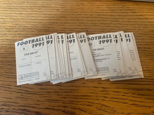 Panini football 1991 stickers - football,