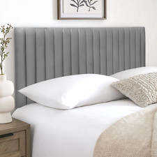 Plush 4FT Headboard Small Double Bed 24"High Headboards Luxury Furniture Authur