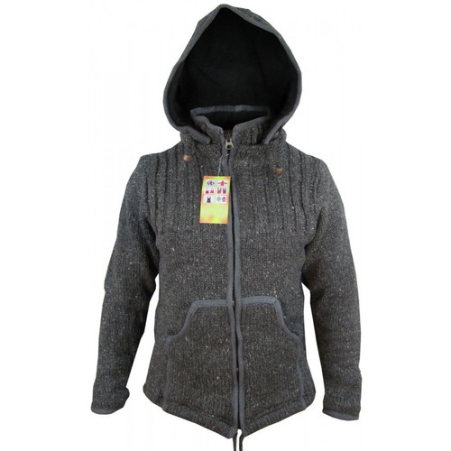 Hand knitted natural woolen - natural,