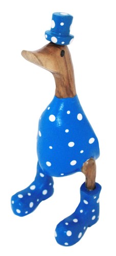 Wooden duck blue - blue, wellington