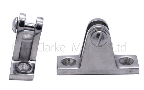 Stainless angled deck hinge - deck,