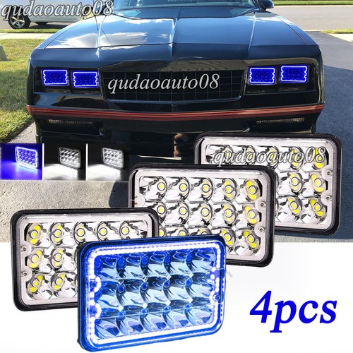 4pcs 4x6 led blue halo - 4x6",