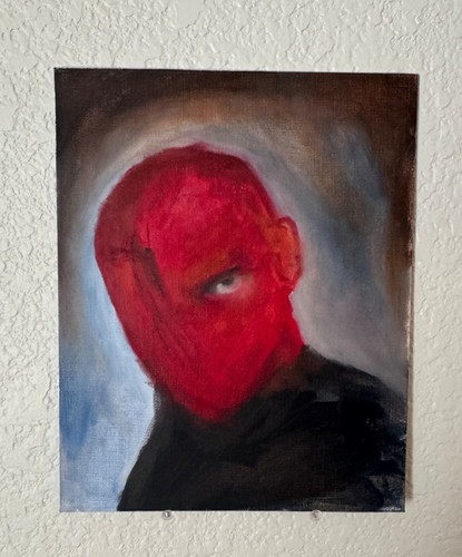 Moody oil painting portrait - painting,