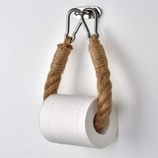 CHUNKY ROPE TOILET ROLL HOLDER PAPER JUTE NAUTICAL WEAVE VINTAGE STYLE TOWEL UK