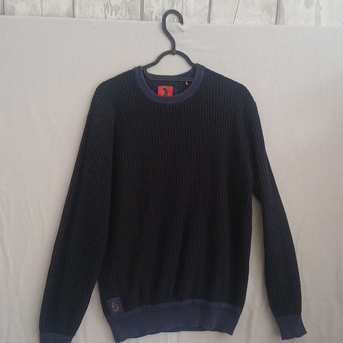 Luke navy cotton waffle - cotton, waffle-knit