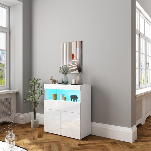 White high gloss - white, sideboard