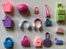 Polly Pocket Ear Muffs, Helmet, Suitcase, Bags (h) 15 Items