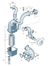 VW Lupo 3L Air pipe 6N0128741D