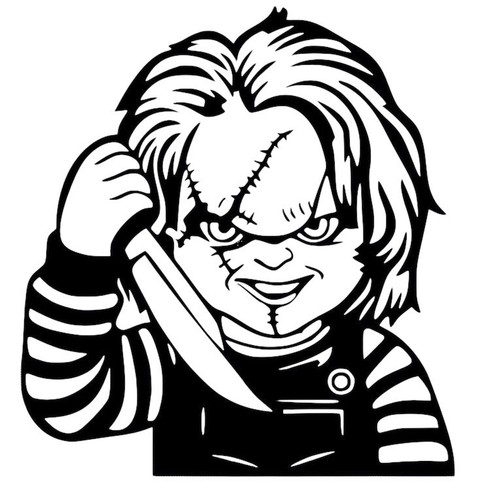 Chucky vinyl decal - 5”,