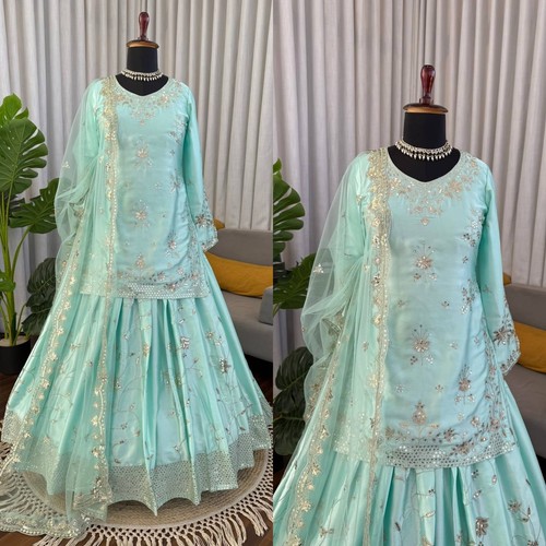 Shadow green readymade kurti - green,
