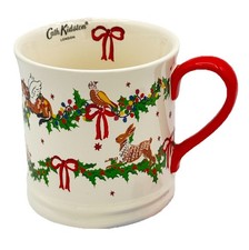 Cath Kidston CHRISTMAS Rabbit Animal Garland England Tea Coffee Cup MUG NWT New