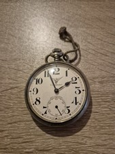 Antique Silver Plated Cortebert Railway Mechanical Pocket Watch Working