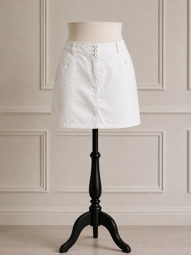 Naf white cotton denim - white,