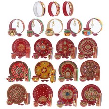 Karva Chauth Karwa Chauth Set Pooja Thali Plate Kalash Channi Diwali Puja Mandir