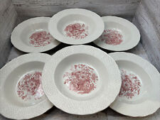 6 Vintage Burleigh Ware Red