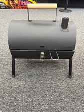 ? Portable Barrel-Style Charcoal BBQ Grill with Chimney Vent & Wooden Handle