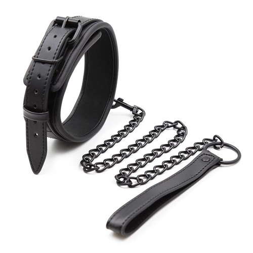 Bdsm leather neck - leather, collar