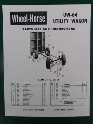 1964 wheel horse - tractor, uw-64