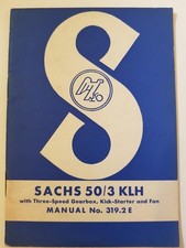 SACHS 50/3 KH Motorcycle Engine Manual c1960 #319.2E-601004