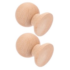 2 Pcs Hardwood Finials Wood