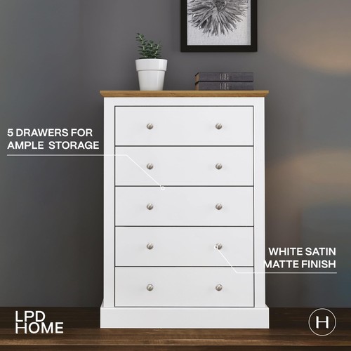Large drawer white chest - 5,