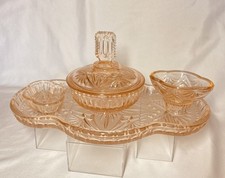 Vintage Pink Glass Dressing