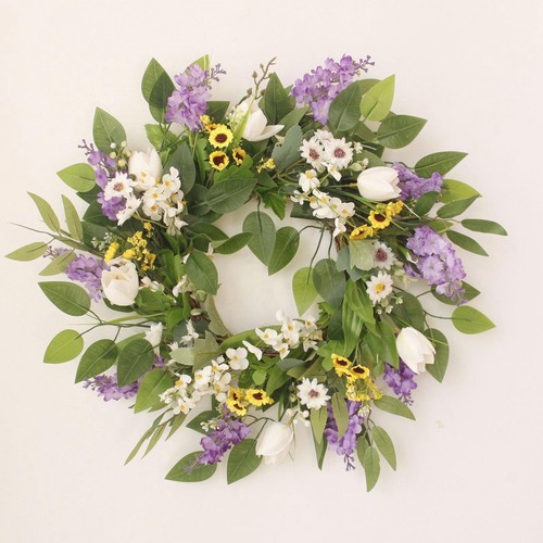 Lavender wreath front - wreath,