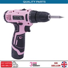 Pink Cordless Drill Set Electric Screwdriver Power Driver Kit for Women 26 Piece
