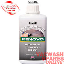 RENOVO BLACK FABRIC SOFT TOP REVIVER - CANVAS - MOHAIR - DUCK - COLOUR RESTORER