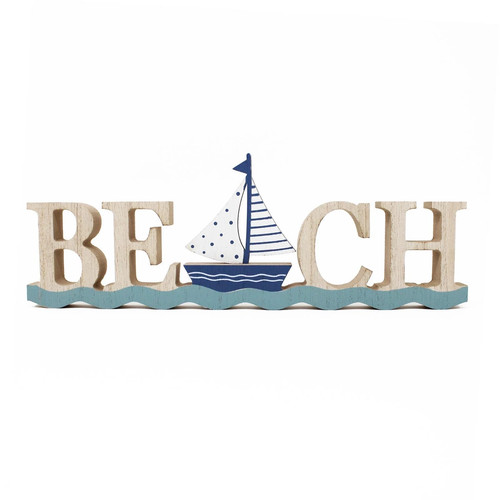 Wooden ornamental beach sign - beach,