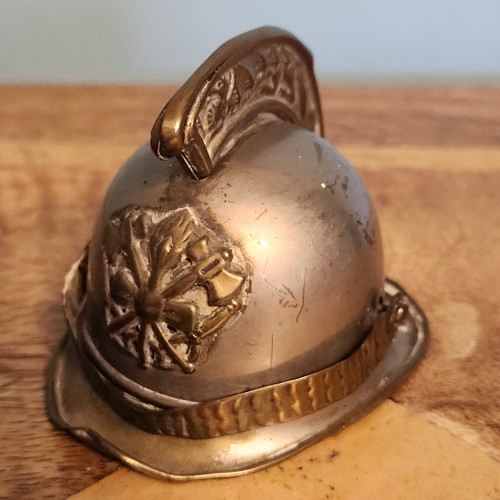 Vintage french fireman inkwell - french,