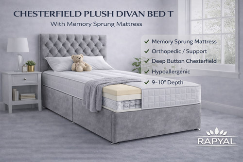 Single divan bed set - divan,