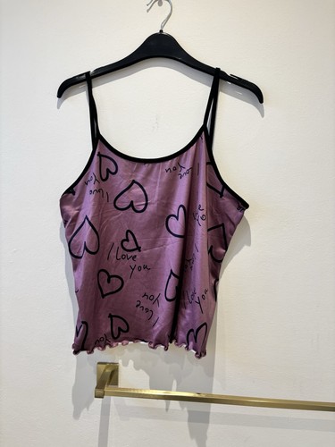 Pink satin pyjama set - heart, i