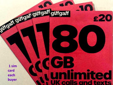 giffgaff Sim Card Pay As You Go PAYG /4G Standard Micro Nano